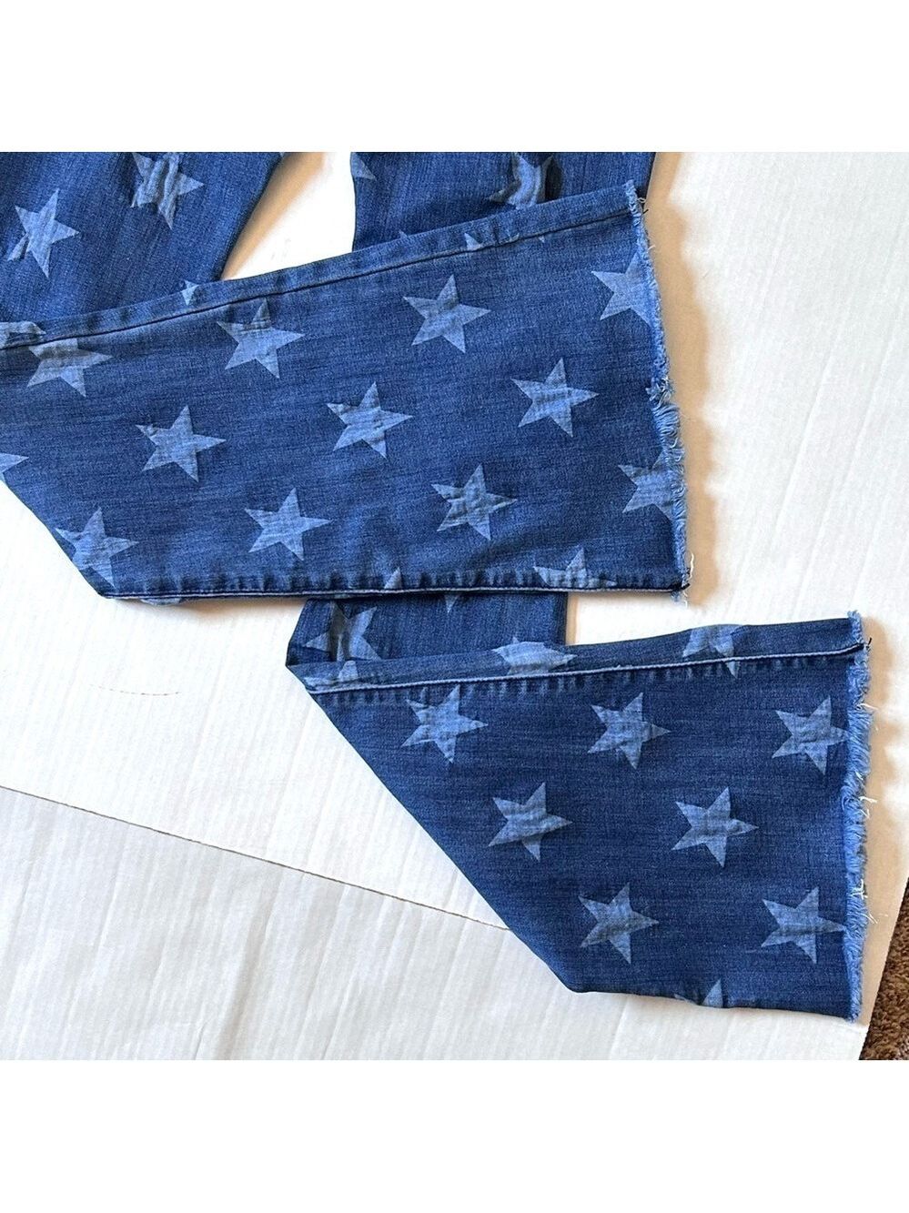 Fashion Nova Star Distressed High Rise Bootcut Jeans Size 3 - Picture 9 of 11